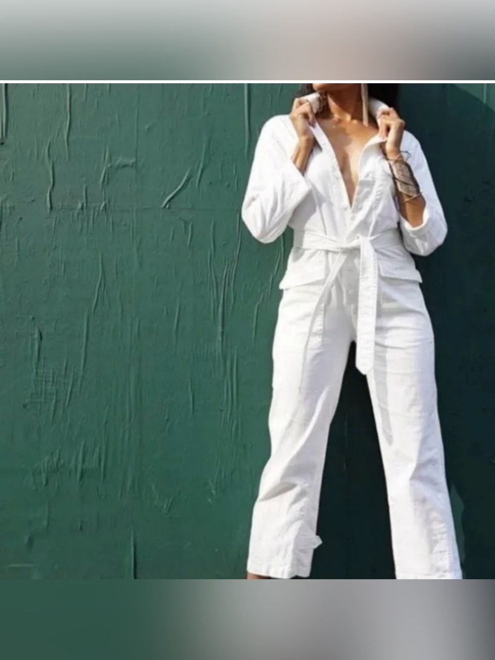 Choosy whiteout utility jumpsuit size 12